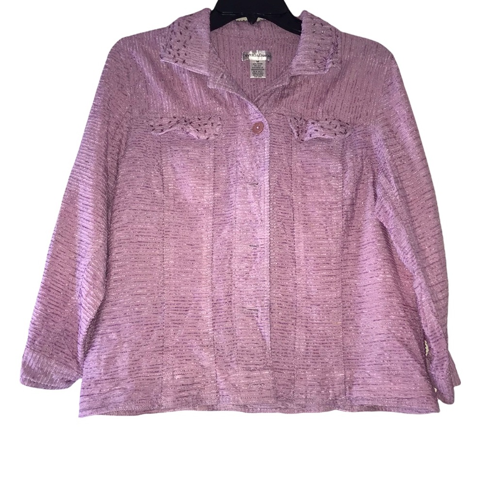 Draper’s and Damon’s purple button down shirt size medium